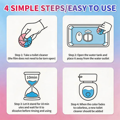Calmsho Dual-Color Toilet Bowl Cleaner - 2-in-1 Clean & Deodorize