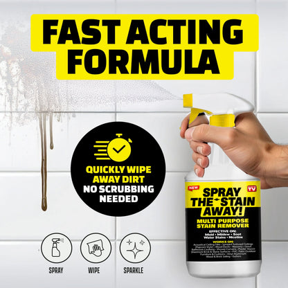 Heavy-Duty Industrial Stain Dissolver Spray, Instantly Remove Mold, Mildew & Tough Grime, Works Indoor & Outdoor for Brick, Driveway, Siding, Bathtubs, Fences, Ceilings, Sidewalks